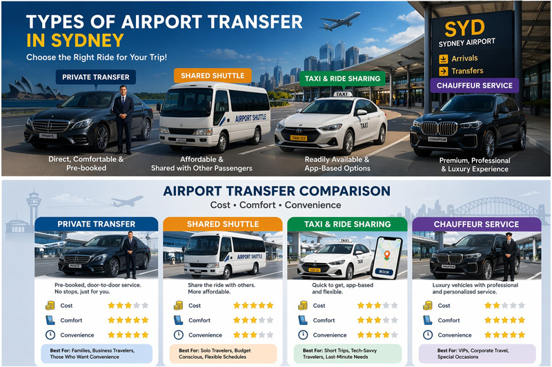 Types of Airport Transfer in Sydney